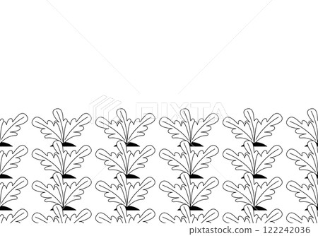 Beet field. Vector seamless repeating background. Editable illustration. 122242036