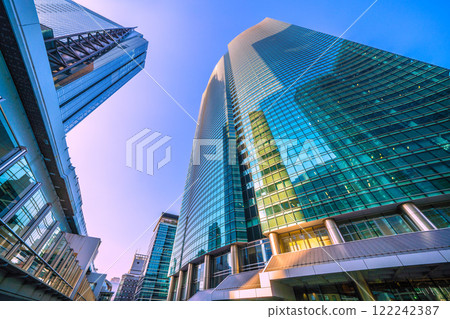 Tokyo cityscape in Japan - View of the office buildings in Shiodome, including Shiodome City Center (January 23rd) Tokyo cityscape in Japan - View of the office buildings in Shiodome, including Shiodome City Center (January 23rd) 122242387