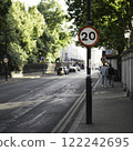20mph speed sign in urban setting, London, England 122242695