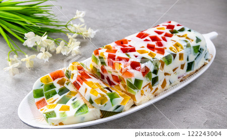 Delicious broken glass jelly cake, the best dessert 122243004