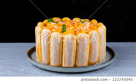 Tangerine tiramisu orange tiramisu on the table Tangerine tiramisu orange tiramisu on the table 122243045