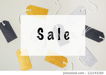 Bunch of tags with the word Sale written on them Bunch of tags with the word Sale written on them 122243260