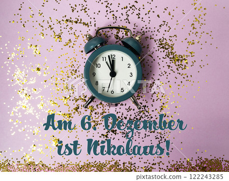 Am 6. Dezember ist Nikolaus a reminder of Saint Nicholas Day on December 6 122243285