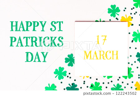 White background with a green and yellow background with a picture of a clover White background with a green and yellow background with a picture of a clover 122243502