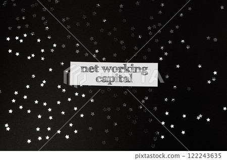 White text net working capital on a dark starry background White text net working capital on a dark starry background 122243635