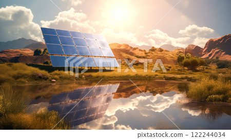 Close up of solar cell farm power plant eco technology Close up of solar cell farm power plant eco technology 122244034