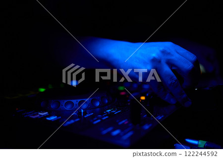 Audio Mixing Console in a Recording Studio with advanced sound production capabilities 122244592