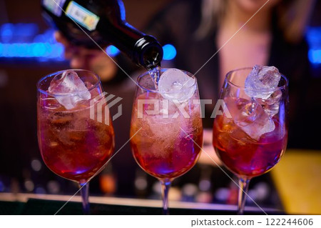 Experience Vibrant Cocktails at a Modern Bar Perfect Evening Delight Awaits You Here 122244606