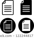 Text file icon set 122244817