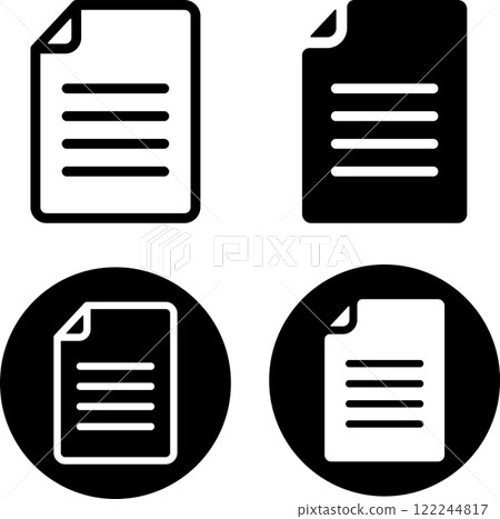 Text file icon set 122244817