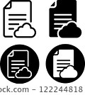 Cloud text file icon set 122244818