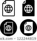 Internet and text file icon set 122244819
