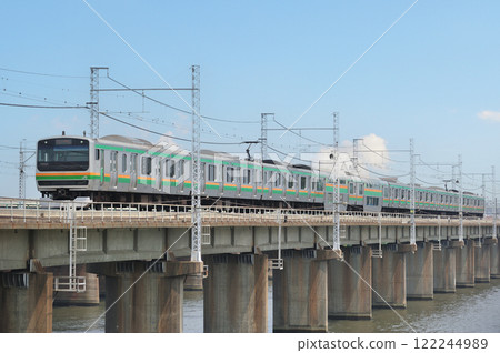Tokaido Main Line Chigasaki-Hiratsuka JR East E231 Series 1000 series K-17 formation (Koufutsu) 122244989