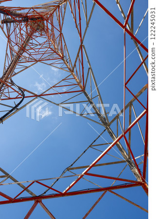 Red tower at Pantokrator, Corfu, greece 122245031