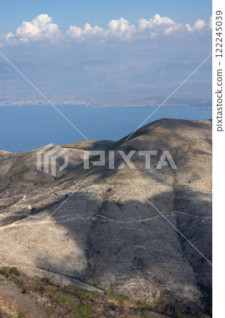 Landscape with mountains, Pantokrator, Corfu, Greece 122245039