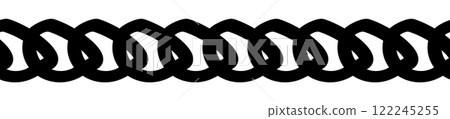 Seamless curb chain black silhouette clip art 122245255