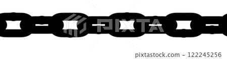 Seamless curb chain black silhouette clip art 122245256