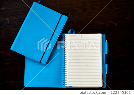 Elegant Blue Notebooks with Matching Pen. Elegant Blue Notebooks with Matching Pen. 122245361