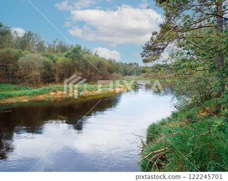 Upper reaches of the Volga river in Russia Upper reaches of the Volga river in Russia 122245701