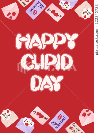 Playful Valentines Day banner with text 122245728