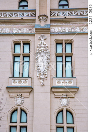 Palace of Culture walls in Iasi, Romania. 122245986