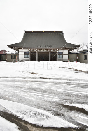 拍攝北海道八雲町八雲山安樂寺境內的冬季風景 122246099