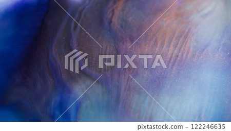 Pastel stream. Enamel spill. Wavy watercolor blue paint flow with marble defocused gradients texture. Smoky dye effect fluid in opaque liquid. Pastel stream. Enamel spill. Wavy watercolor blue paint flow with marble defocused gradients texture. Smoky dye effect fluid in opaque liquid. 122246635