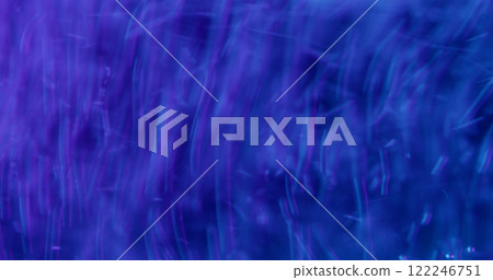 Bokeh mixing. Quick flow. Accelerated rotation effect. Movement circle water color change. Blue bubbles liquid. Active speed atmosphere. 122246751