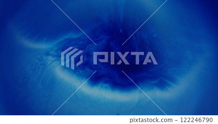 Blur glitter oil. Sparkling paint flow. Blue white multicolor fluid shimmering liquid gleaming ink water moving on abstract bokeh light background. 122246790
