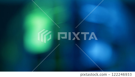 Defocused light rhythm. Alternation color spot. Disappearance beam signal. Hypnotic spectral blinking. Gleamy accents changing background. 122246933