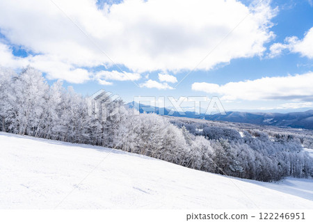 [Slope material] Silver slopes and blue skies [Nagano Prefecture] 122246951