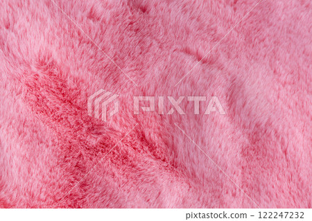 Soft pink fur texture close-up 122247232