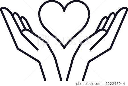 Open hands gently cradling a heart shape, representing love, compassion, and charity, while embodying themes of support, togetherness, and the spirit of giving Open hands gently cradling a heart shape, representing love, compassion, and charity, while embodying themes of support, togetherness, and the spirit of giving 122248044