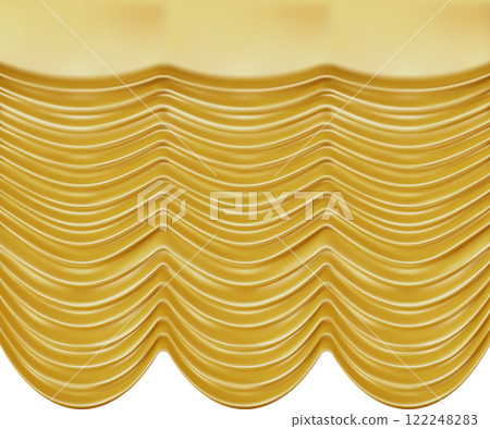 Realistic vector illustration of luxurious golden velvet curtains, ideal for conveying a sense of elegance, sophistication, and theatrical grandeur 122248283