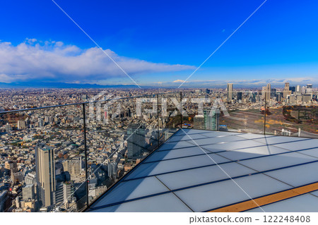 View from SHIBUYA SKY, the observation deck at Shibuya Scramble Square in Shibuya Ward, Tokyo 122248408