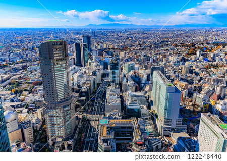View from SHIBUYA SKY, the observation deck at Shibuya Scramble Square in Shibuya Ward, Tokyo 122248440