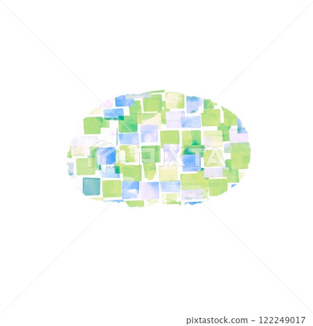 Watercolor tile speech bubble Watercolor tile speech bubble 122249017