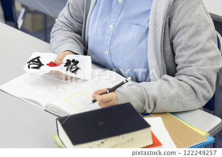 Candidates with a success headband 122249257