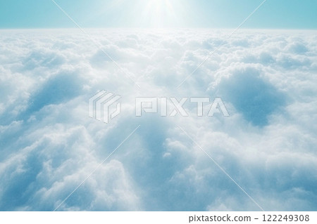 Blue sky and soft sea of clouds Blue sky and soft sea of clouds 122249308