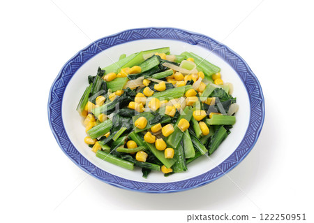 炒小松菜和玉米 122250951