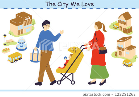 一家人在城裡散步 122251262