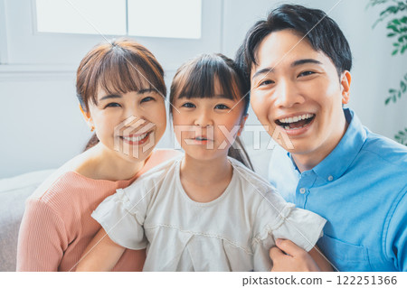 3 people family 3 people family 122251366