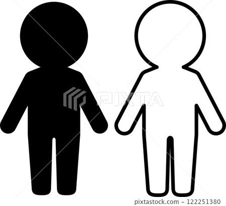 Deformed person icon 122251380