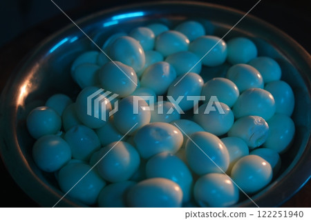 Hen Eggs on a table 122251940