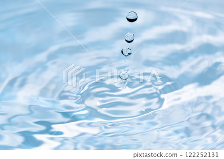Drops of water falling on the surface of the water. Drops of water falling on the surface of the water. 122252131