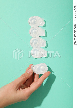 Contact lenses for eyes in factory packaging Contact lenses for eyes in factory packaging 122252286
