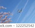 櫻花，飛機和藍天 122252542