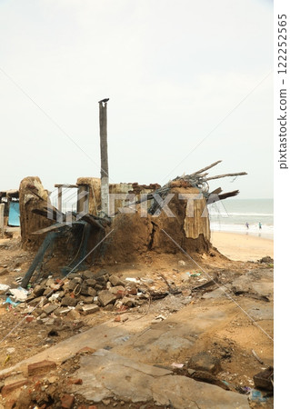 Damaged Fishermen House Kakinada India 122252565