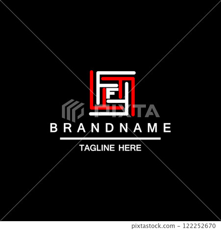 letters f in square shape logo vector 122252670