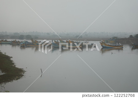 Fishing boat at Harbor Kakinada India Fishing boat at Harbor Kakinada India 122252708